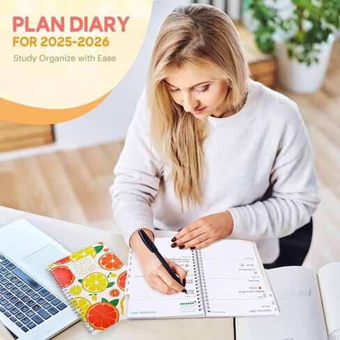 Planner 2025-2026 ، Planner Year Year Weekly Calender Planner ، يوليو 2025 - يونيو 2026 ، دفتر ملاحظات حلزوني A5 (6.3 "× 8.5") مثالي للمعلم ، الطالب ، المكتب ، اللوازم المدرسية (oranger) in Kuwait