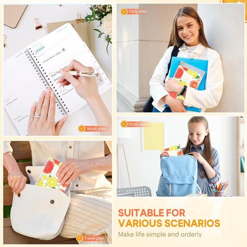 Planner 2025-2026 ، Planner Year Year Weekly Calender Planner ، يوليو 2025 - يونيو 2026 ، دفتر ملاحظات حلزوني A5 (6.3 "× 8.5") مثالي للمعلم ، الطالب ، المكتب ، اللوازم المدرسية (oranger) in Kuwait