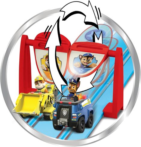 Carrera First Paw Patrol - على مسار سباق السيارات المزدوجة - تشمل سيارتين: مطاردة وركوب - مجموعة ألعاب المبتدئين التي تعمل بالبطارية للأطفال الذين تتراوح أعمارهم بين 3 سنوات وما فوق in Saudi Arabia