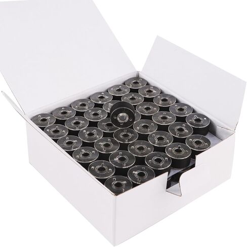 Prewound Bobbins Size A Polyester Sewing Thread Plastic Sided Industrial Bobbin Thread for Embroidery and Sewing Machine, 144-Pack (60S/2(90WT), 48Black + 96 White) in Saudi Arabia