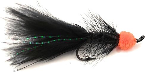 Egg sucking leech, fly fishing, multiple colors, trout, salmon, and other fresh water species, salmon hook, set of ten flies (10pcs set), two flies of each color, multiple sizes available (Hook # 6) in Saudi Arabia