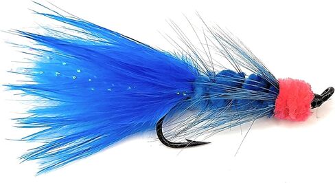 Egg sucking leech, fly fishing, multiple colors, trout, salmon, and other fresh water species, salmon hook, set of ten flies (10pcs set), two flies of each color, multiple sizes available (Hook # 6) in Saudi Arabia