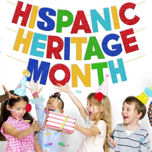 لافتة شهر التراث من أصل إسباني ، شهر Happy Homepanic Garland Decoration الإسباني للحدث ، الاحتفال بالاحتفال بالذكرى السنوية in Kuwait