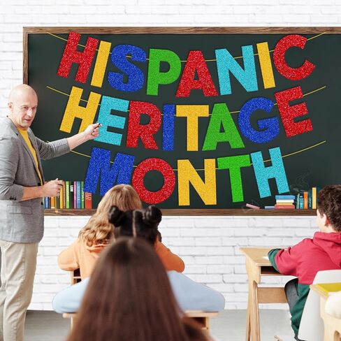 لافتة شهر التراث من أصل إسباني ، شهر Happy Homepanic Garland Decoration الإسباني للحدث ، الاحتفال بالاحتفال بالذكرى السنوية in Kuwait