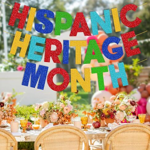 لافتة شهر التراث من أصل إسباني ، شهر Happy Homepanic Garland Decoration الإسباني للحدث ، الاحتفال بالاحتفال بالذكرى السنوية in Kuwait