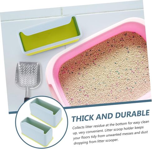 DECHOUS 2Pcs Cat Litter Scoop Holder Convenient Plastic Stand for Litter Scooper Durable Storage for Cat Waste Keeps Floors and Organized in Saudi Arabia