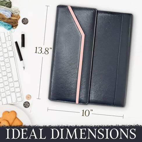 Padfolio for Women, Leather Padfolio Perzonalized, Legal Pad Portfolio with 2 Notepads, Black Letter Padfolio. in Saudi Arabia