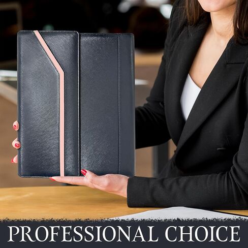 Padfolio for Women, Leather Padfolio Perzonalized, Legal Pad Portfolio with 2 Notepads, Black Letter Padfolio. in Saudi Arabia
