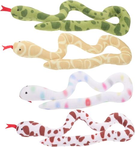 Toyvian 4Pcs Wear Resistant Plush Cat Kitten Playthings in Brown Yellow Green Scratch Resistant Bite Accessories for Indoor Cats to Promote Exercise and in Saudi Arabia