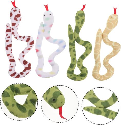 Toyvian 4Pcs Wear Resistant Plush Cat Kitten Playthings in Brown Yellow Green Scratch Resistant Bite Accessories for Indoor Cats to Promote Exercise and in Saudi Arabia