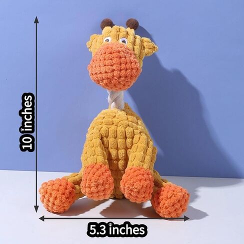 Interactive Stuffed Squeaky Chew Toy Plush Donkey, Dog, Giraffe Dog Toys with Soft Fabric for Small Big Large Dogs Durable Teeth Cleaning Play (Giraffe) in Saudi Arabia