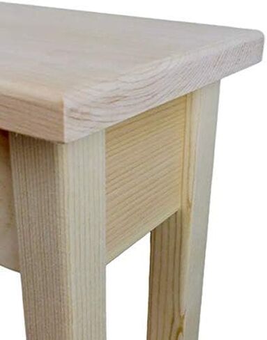 46" Narrow Console Sofa Table - Unfinished Foyer Pine Table With 2 Bottom Storage Shelf in Saudi Arabia