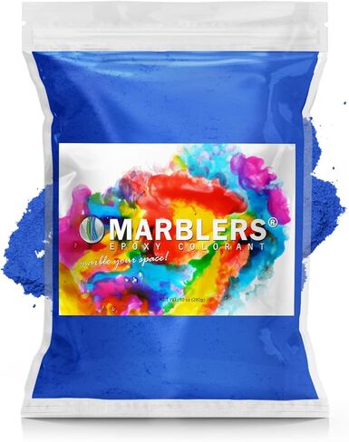 MARBLERS Blue Mica Powder Colorant [Fine Navy] 3oz (85g) | Cosmetic | Epoxy Resin Pigment | Dye | Non-Toxic, Vegan, Cruelty-Free | Lip Gloss, Nails, Body Butter | Bath Bomb, Candle & Soap Making in Kuwait