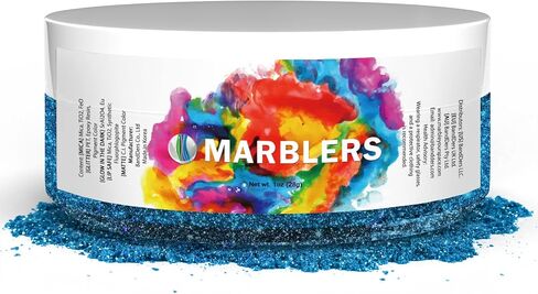 MARBLERS Blue Mica Powder Colorant [Fine Navy] 3oz (85g) | Cosmetic | Epoxy Resin Pigment | Dye | Non-Toxic, Vegan, Cruelty-Free | Lip Gloss, Nails, Body Butter | Bath Bomb, Candle & Soap Making in Kuwait