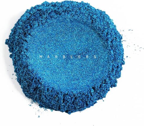 MARBLERS Blue Mica Powder Colorant [Fine Navy] 3oz (85g) | Cosmetic | Epoxy Resin Pigment | Dye | Non-Toxic, Vegan, Cruelty-Free | Lip Gloss, Nails, Body Butter | Bath Bomb, Candle & Soap Making in Kuwait