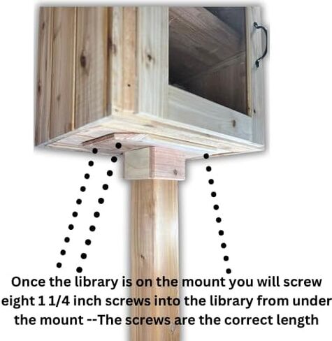 ZXYPRO® Little Library Mount Cedar, USA Made in Kuwait