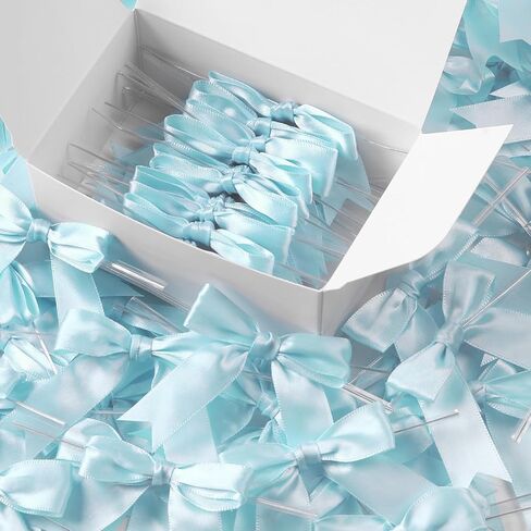 80 Pcs Twist Ties Black Gift Wrap Bows – 2.5 Inch Ribbon Bows for Gift Wrapping, Business Gifts, Graduation, Wedding Decor, Party Favors, DIY Crafts, Holiday Packages in Saudi Arabia