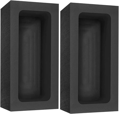 2 Pcs (4-2kg) Graphite Ingot for Melting Casting Refining Metal Copper Gold Silver Aluminum Brass, 105 X 40 X 30mm, Black in Saudi Arabia