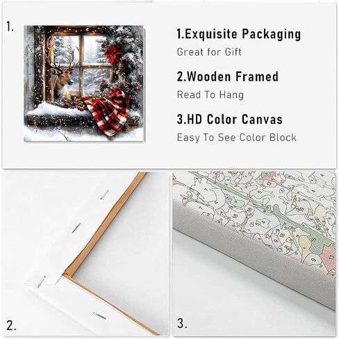 Vigegu Fall Ghost Paint بواسطة أرقام أرقام للبالغين مع طلاء عيد الشكر من خلال رقم DIY Acrylic Paint بواسطة مجموعات الأرقام لديكور الجدار 10x10in in Saudi Arabia