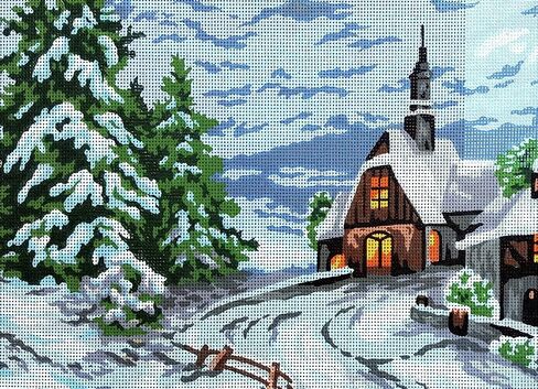 Needlepoint Painted Canvas Cross Stitch Tapestry Gobbelin - Landscape. 16 "x20" من مجموعة D'Art 10330 in Kuwait