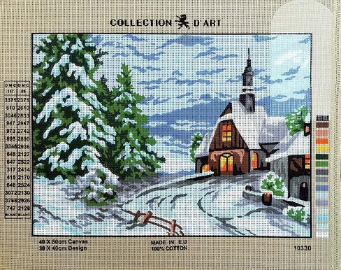 Needlepoint Painted Canvas Cross Stitch Tapestry Gobbelin - Landscape. 16 "x20" من مجموعة D'Art 10330 in Kuwait