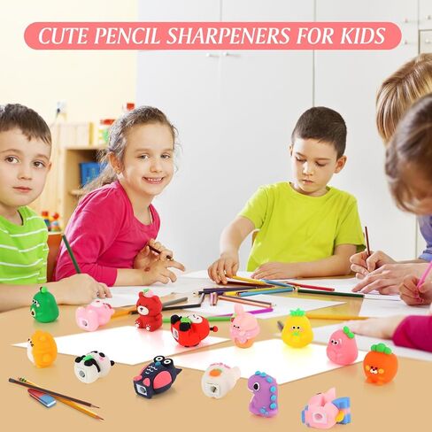 30 PCS Cute Pencil Sharpener for Kids Handheld Pencil Sharpener Bulk Kawaii Manual Pencil Sharpeners Kids Pencil Sharpeners for School Office Home (30) in Saudi Arabia