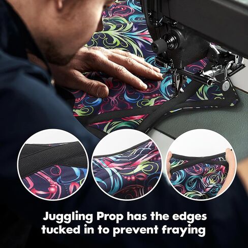 Beginner to Pro Spinning Cloth Flow Toy – Colorful Juggling Prop, 24.4 Inch 300 Grams, Flow Star Style (Paisley Pattern) in Kuwait