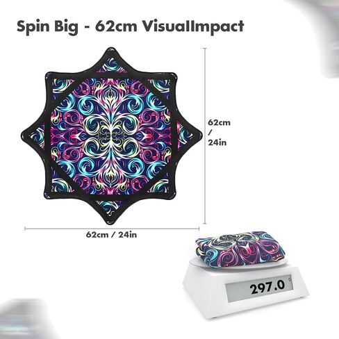 Beginner to Pro Spinning Cloth Flow Toy – Colorful Juggling Prop, 24.4 Inch 300 Grams, Flow Star Style (Paisley Pattern) in Kuwait