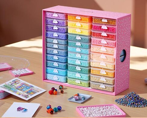 50PCS Diamond Painting Storage Containers Trays with Lids in Saudi Arabia