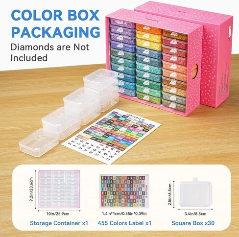 50PCS Diamond Painting Storage Containers Trays with Lids in Saudi Arabia