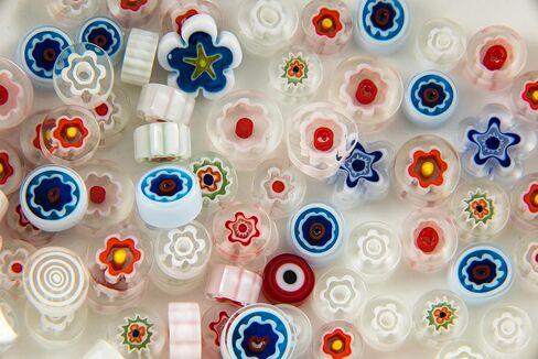 Devardi Glass Coe 90 Hi-Def Premium Fire-Fire Millefiori 2 Oz Mix #4 Whites ، Fusing ، Mosaic in Kuwait