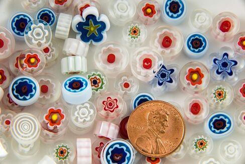 Devardi Glass Coe 90 Hi-Def Premium Fire-Fire Millefiori 2 Oz Mix #4 Whites ، Fusing ، Mosaic in Kuwait