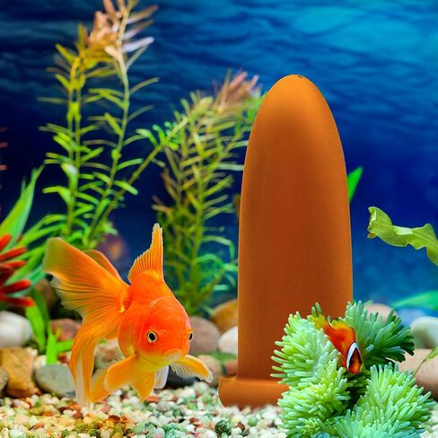Popetpop Pottery Clay Discus Breading Cone: Discus Fish Proway Cone - إخفاء الكهوف مع غطاء شبكة من الفولاذ المقاوم للصدأ لتزيين المناظر الطبيعية المائية in Saudi Arabia