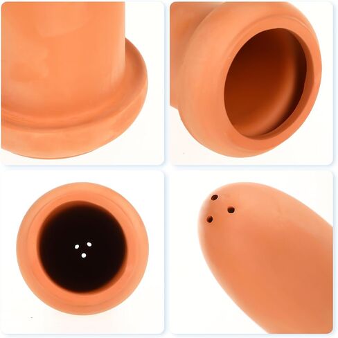 Popetpop Pottery Clay Discus Breading Cone: Discus Fish Proway Cone - إخفاء الكهوف مع غطاء شبكة من الفولاذ المقاوم للصدأ لتزيين المناظر الطبيعية المائية in Saudi Arabia