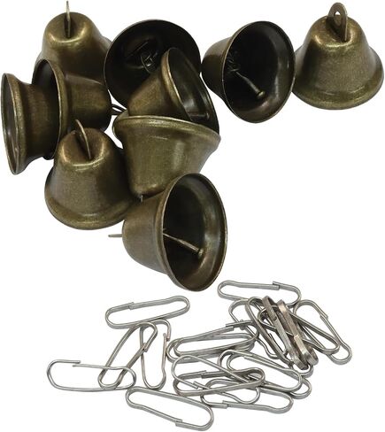 Marvexi Vintage Bronze & Copper Jingle Bells, 1.5" x 1.5", 10Pcs in Saudi Arabia