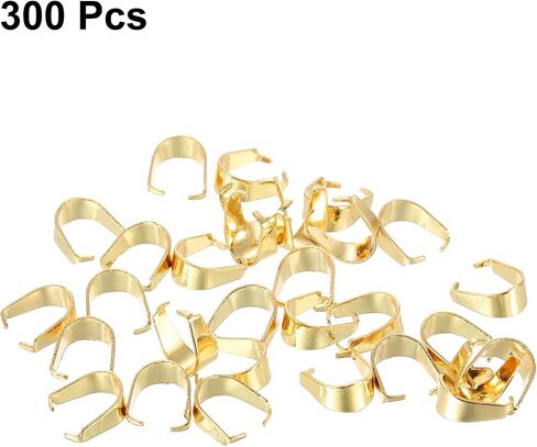 uxcell 300pcs مشبك قرصة ، 8 × 11 مم مقطع مقطع قلادة موصل بكفالة معاد in Saudi Arabia