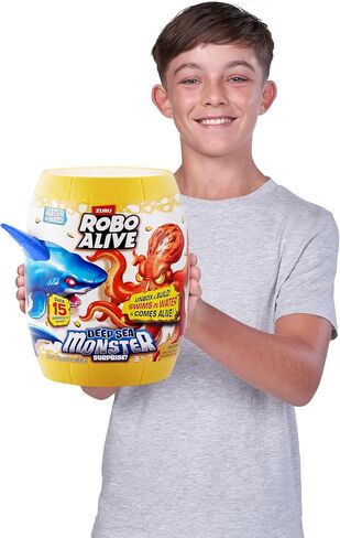 Robo Alive Deep Sea Monster Surprise (Octopus) by ZURU, Surprise Unboxing and Electronic Animal Toy for Boys in Kuwait
