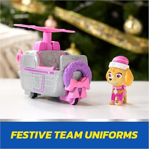 Paw Patrol Holiday Vehicle Bundle, Holiday-Themed Chase, Marshall & Skye Action Figures & Rescue Vehicles, Kids Toys for Boys & Girls Ages 3 & Up in Saudi Arabia