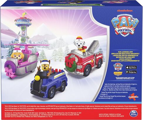 Paw Patrol Holiday Vehicle Bundle, Holiday-Themed Chase, Marshall & Skye Action Figures & Rescue Vehicles, Kids Toys for Boys & Girls Ages 3 & Up in Saudi Arabia