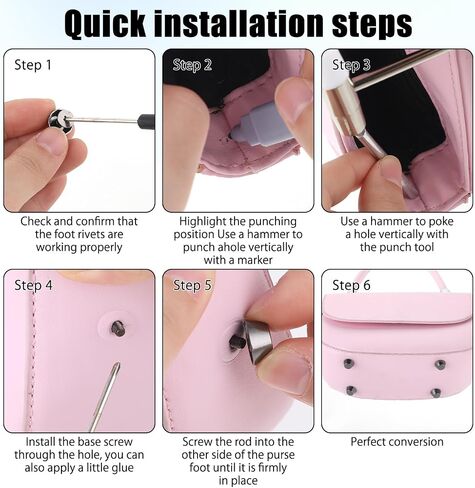 50Pcs Handbag Purse Feet Handbag Nailhead Brass Studs Screw-Back Feet Flat Head Stud Metal Studs Rivet Leather Craft DIY for DIY Purse Leather Craft in Saudi Arabia