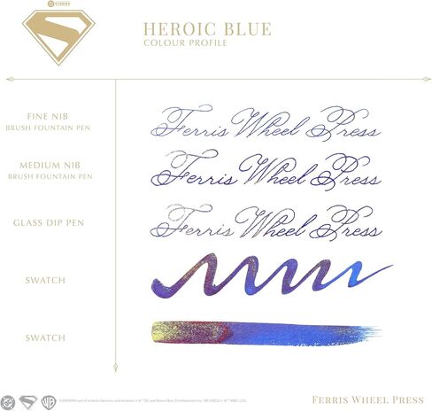 Warner Bros. Discovery, Official Licensed, Superman Special Edition, Fountain Pen Ink, Heroic Blue, 10ml in Kuwait