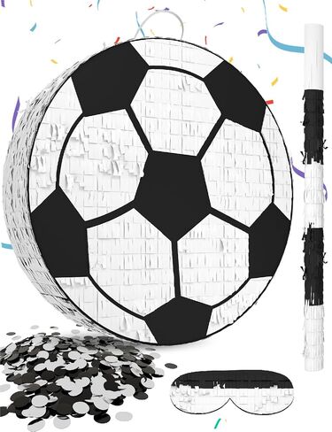 Baseball Piñata for Boys – Includes Wooden Bat, Blindfold, and Confetti – 13"x13"x3" – Perfect for Sports-Themed Party Decorations and Birthday Party Fun in Kuwait
