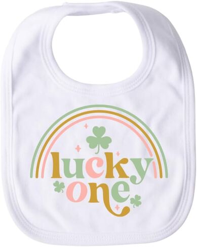 Girls First Birthday Bib Lucky One Bib St. Patrick's Day Bib 1st Birthday Gift St Patricks One Year Old Baby Girl Shamrock Clover in Saudi Arabia