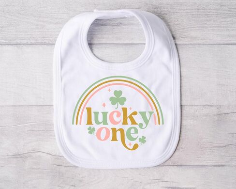Girls First Birthday Bib Lucky One Bib St. Patrick's Day Bib 1st Birthday Gift St Patricks One Year Old Baby Girl Shamrock Clover in Saudi Arabia