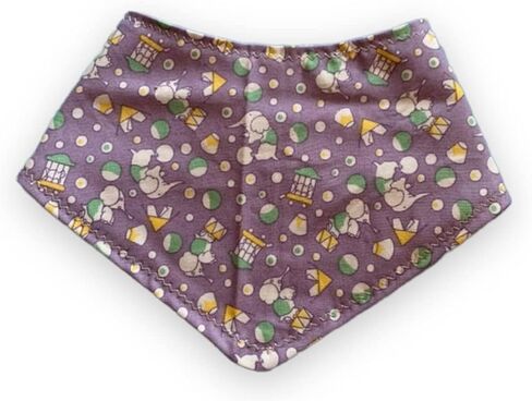 Handmade Baby Girl’s Purple Circus Print Cotton Blend Bandana Dribble Bib in Saudi Arabia