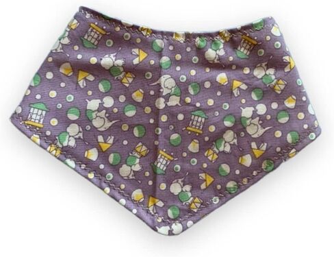 Handmade Baby Girl’s Purple Circus Print Cotton Blend Bandana Dribble Bib in Saudi Arabia