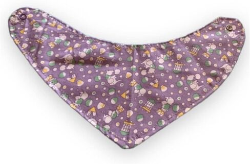 Handmade Baby Girl’s Purple Circus Print Cotton Blend Bandana Dribble Bib in Saudi Arabia