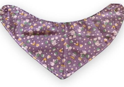 Handmade Baby Girl’s Purple Circus Print Cotton Blend Bandana Dribble Bib in Saudi Arabia