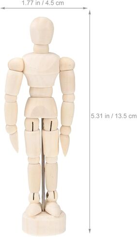 DOITOOL 3 Pack 4.5 Inch Wooden Mannequin with Flexible Body Joints for Artists Drawing and Sketching in Saudi Arabia