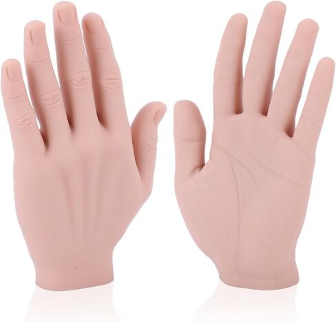 Gugxiom Realistic Silicone Hand,Hand Model,Silicone Practice Hand for Practice Painting, Film and Television Props,Display Rings (Male Right) in Saudi Arabia
